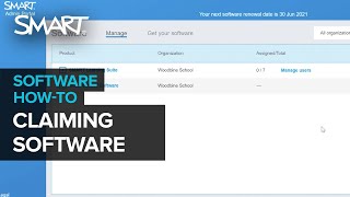 Claiming software in the SMART Admin Portal (2020)