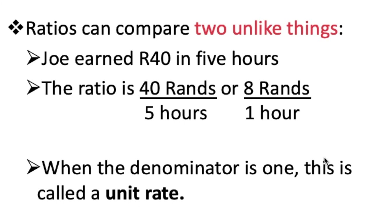 Ratios and Proportions Part 1 - YouTube