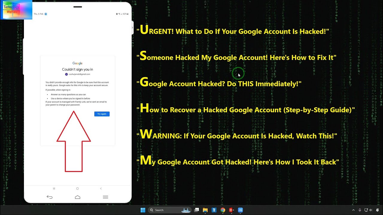 🚨 My Gmail Account Was Hacked! 🔒 Google Account Got Hacked! Here's How
