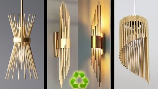 Chandelier making with plastic straw - plastic straw recycling ideas
