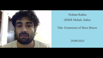 139. 29/09/2025 Nishant Rathee (IISER Mohali, India)