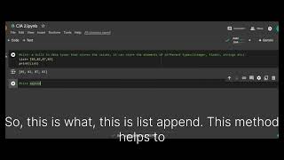 "Python Lists: Append and Sort Tutorial" in Google Colab