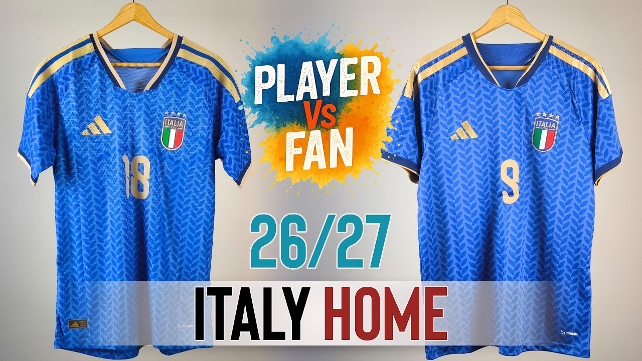 Italy Home Jersey 26/27 - Player Version Vs Fan