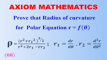 [08]Radius of curvature for polar equation of the curve [Diff. Calculus||Application of derivative ]