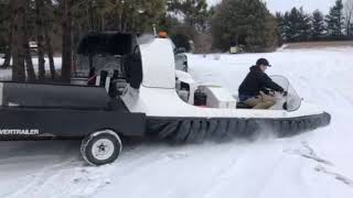 Hoverstar LC hovercraft unload pivot trailer