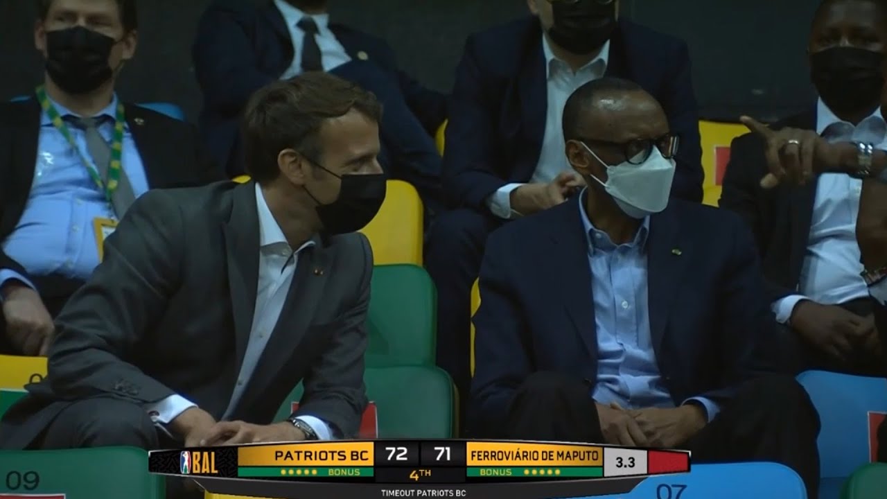 H.E Paul Kagame with Emmanuel Macron || Amazing Moment In Kigali Arena || Patriots BC-BAL Highlight