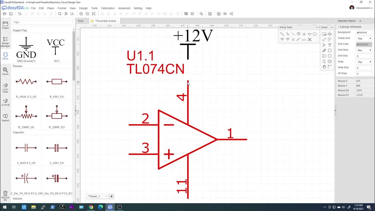 Designing your first Eurorack Module using EasyEDA Part 1 Schematic