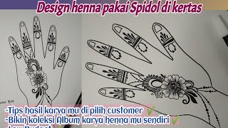 Gambar sketsa henna di kertas + tips henna hasil karyamu di pilih customer ✔️ screenshot 1
