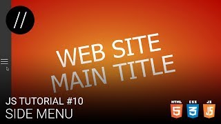 JS Tutorial #10 — Side Menu [UP/TO/DATE]