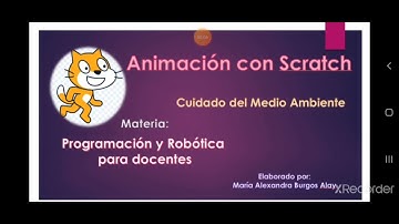 Animación con scratch con el tema de reciclaje
