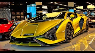 LAMBORGHINI SIAN, VENENO, BUGATTI DIVO - F1RST MOTORS DUBAI IN ACTION Supercars Hypercars Drive By