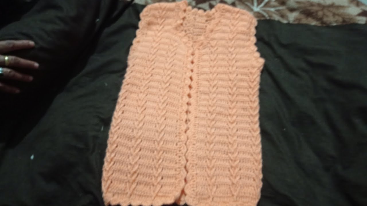 Woolen koti/half jacket for teenager in peachcolor #jacket #koti #woolen #woolart #teenagers #viral 