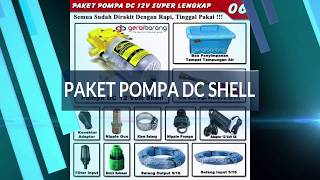 Paket Lengkap Pompa DC 12 Volt Shell High Pressure