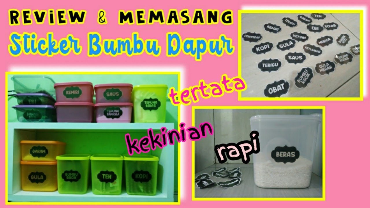 Review Stiker Bumbu  Pemasangan  Stiker Bumbu  Dapur  