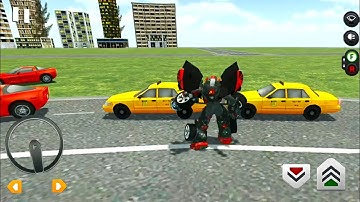 Car Robot Simulator - Red Camaro Transformer - Android Gameplay FHD