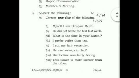 B.com 1st semester (CBCS) Business Communication  Question paper 2021 Gauhati University
