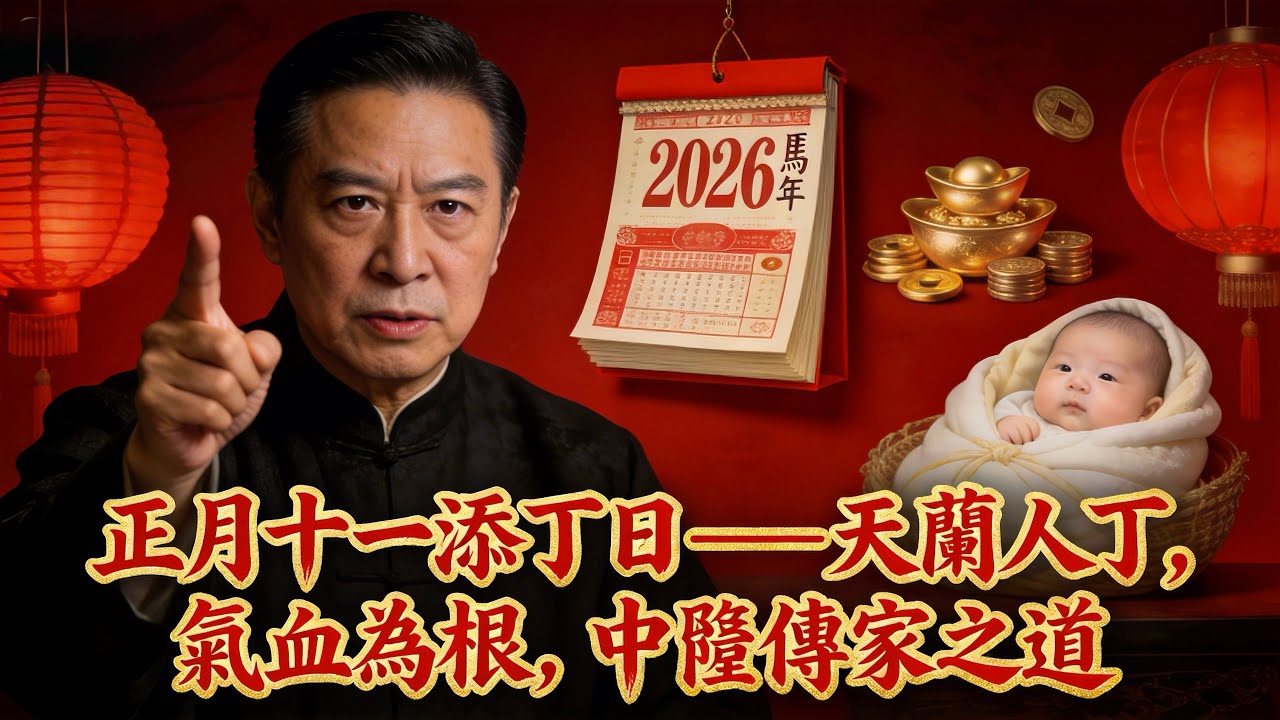 倪海廈提醒：正月十一添丁日——天賜人丁，氣血為根，中醫傳家之道。#命理解析#倪海廈#天幹地支#人生轉運#流年運勢#易經#國學智慧 #taiwan 