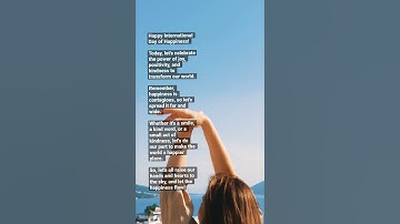 Happy International Day of Happiness. #internationaldayofhappiness #shortsyoutube #happiness #shorts