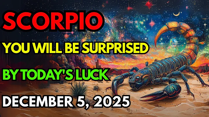 SCORPIO ♏ UNEXPECTED GOOD FORTUNE SURPRISES YOU 😮 Horoscope for today DECEMBER 5 2025🔮 #horoscope