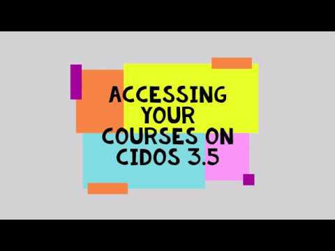 Access your CIDOS 3.5 platform
