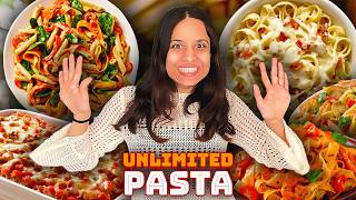 Eating only Pasta for 25 Hours 😍😱 | UNLIMITED PASTA EATING CHALLENGE 😍 | @sosaute