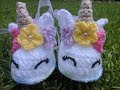 zapatitos unicornio  a crochet