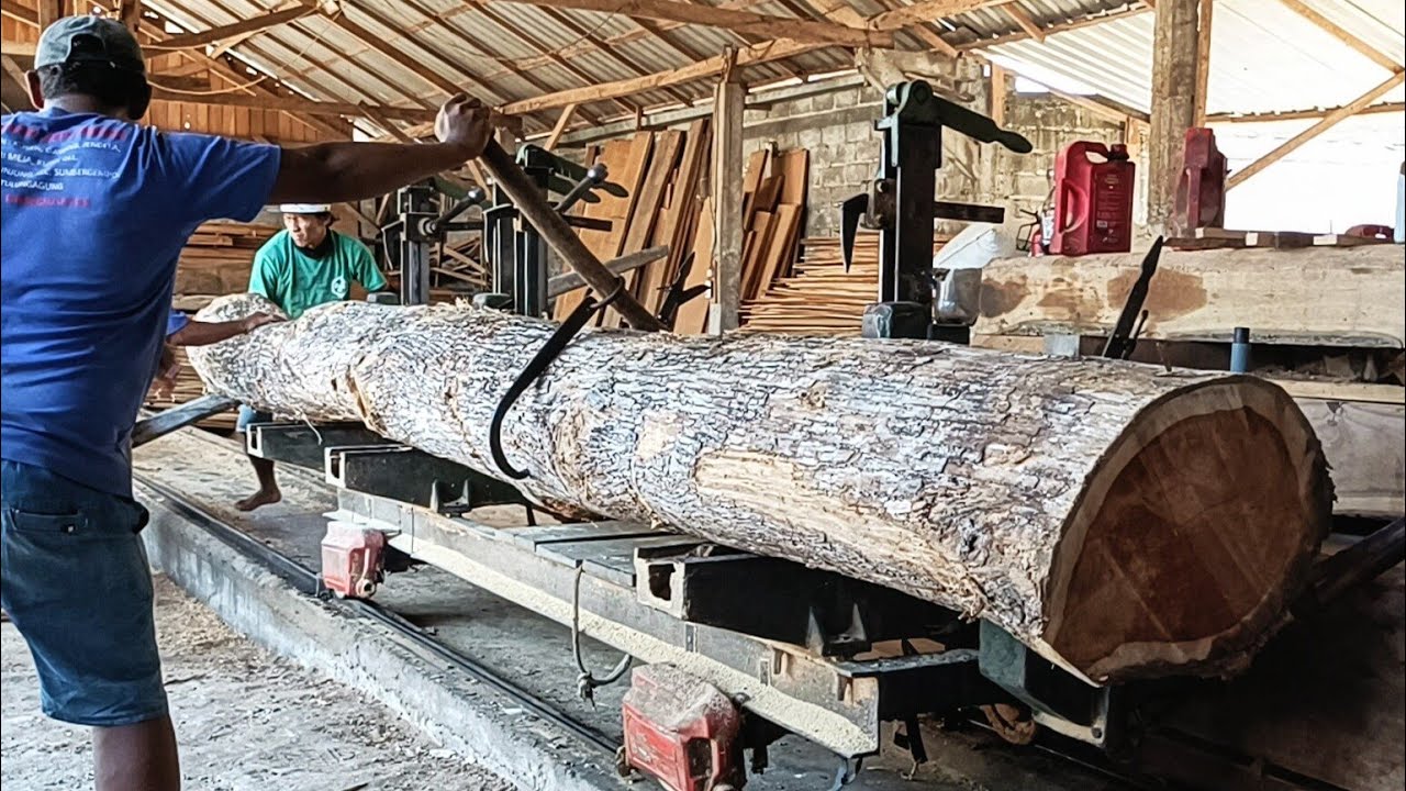 How to Process Hardest Teak Wood into Blocks 20x20 YouTube