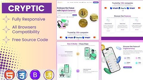 Create a Stunning Responsive Cryptocurrency Website with HTML, CSS & JavaScript : Free Source Code