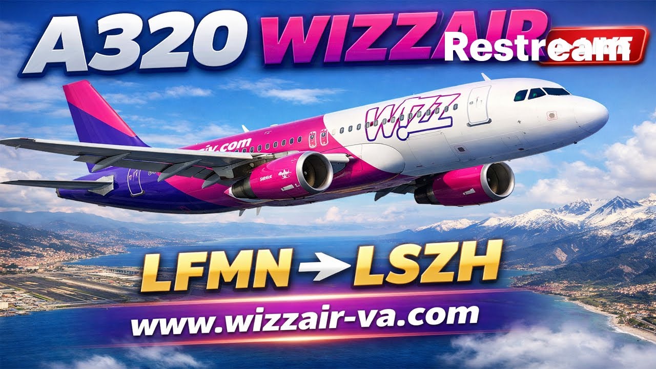 ✈️LIVE A320 Flight | Stunning Departure Nice ✈️ Precision Landing Zurich |