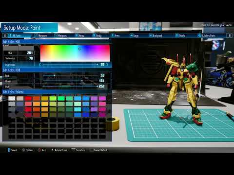 NEW GUNDAM BREAKER - Setup Mode (Game footage)