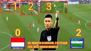 Di curangi lagi !hasil pertandingan Timnas Indonesia U-23 vs Uzbekistan - Semifinal piala Asia U-23