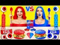 Red VS Blue Food Challenge | Mukbang with Only 1 Color Food for 24 Hours by RATATA BOOM