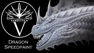 #115 - Colored Pencils - #Dragon Portrait - Drawing Timelapse Speedpaint by PandiiVan