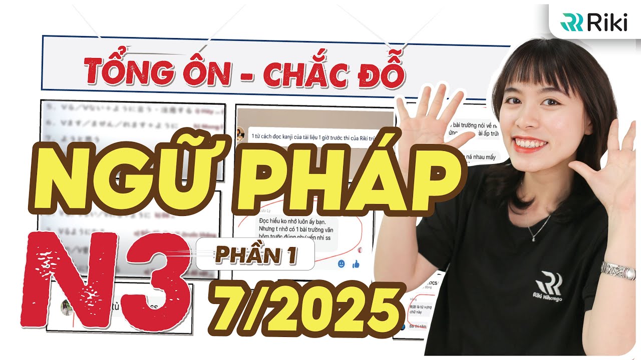 Tổng hợp toàn bộ NGỮ PHÁP N3 chắc chắn có trong đề JLPT - Phần 1