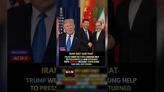 IRAN CLAIMS TRUMP RETURNED FROM CHINA “WITH NOTHING”