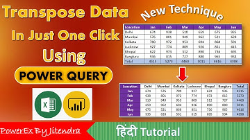 Transpose Data in Power Query | Advanced Excel Power Query By Jitendra Kumar