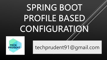 Spring boot   profile based configuration