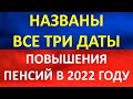 Объявлены точные даты повышения пенсий в 2022 году.