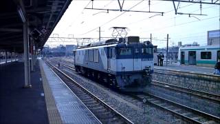 JR貨物 EF64 1011 単機 鹿島貨物 73レ 鹿島サッカースタジアム行 成田駅通過