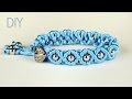 DIY Easy Wave Bracelet with Satin Cord and Beads