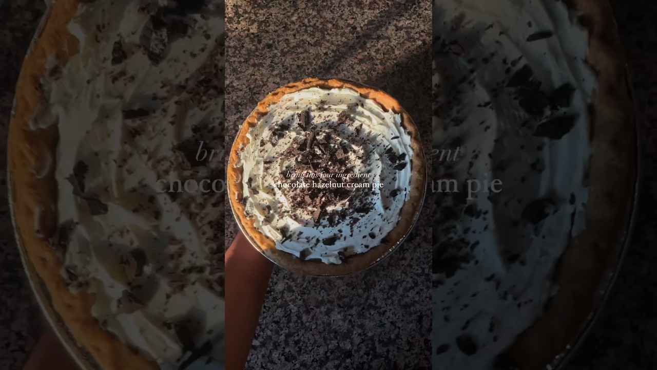 chocolate hazelnut cream pie