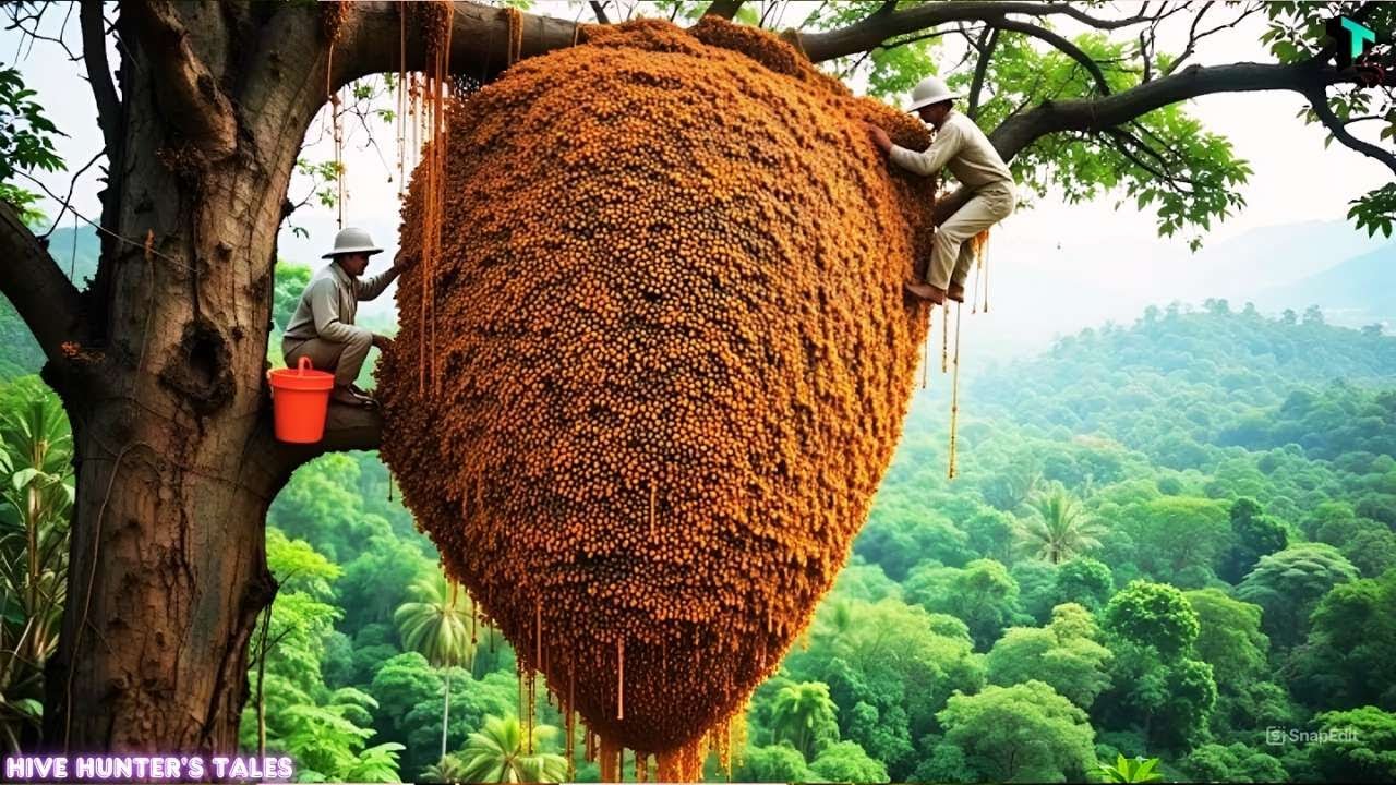 forest honey Season in Asia Brings Joy to Local Honey Hunters - Giant Beehives
