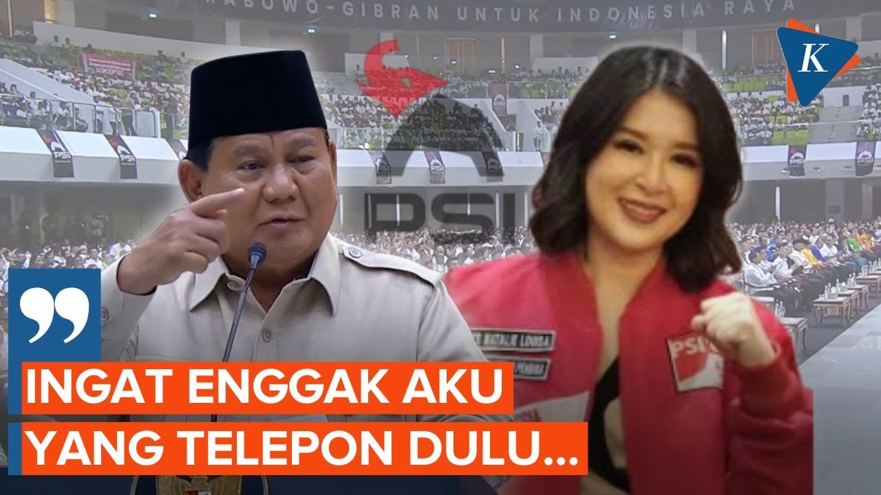 Sapa Grace di Kongres PSI, Prabowo: Ingat Aku yang Telepon Dulu...?