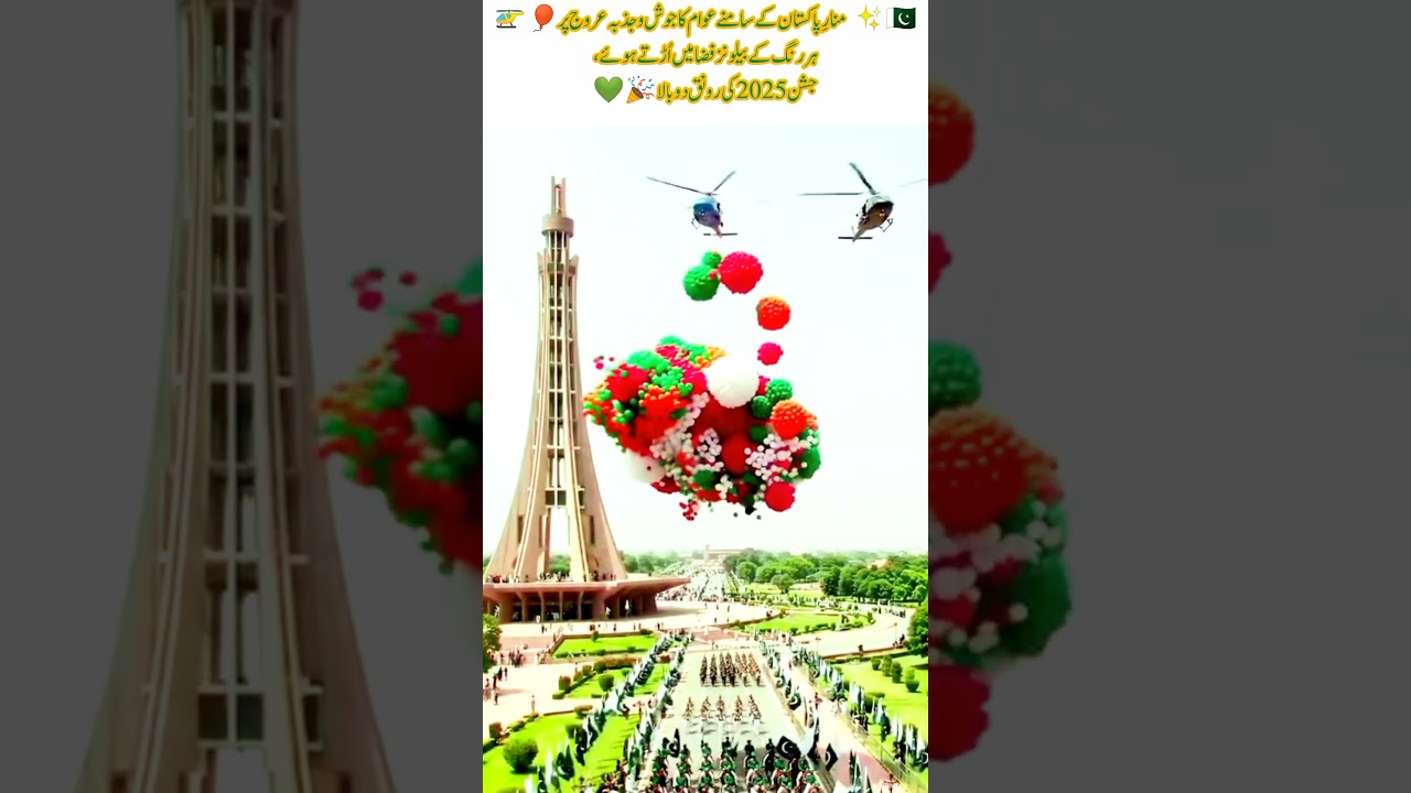 "Helicopter & Balloons Light Up Pakistan’s 2025 Celebration"