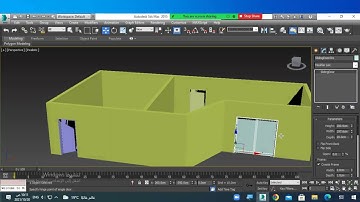 L09 3D max wall windows doors material