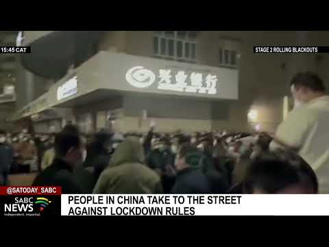 People in China take to the street against lockdown rules.