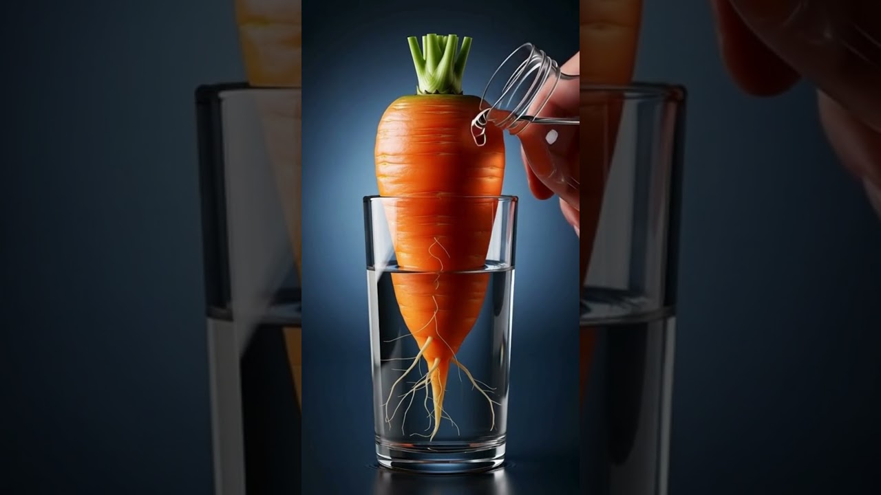 Carrot Growing in Water – 15 Second Time Lapse Magic 