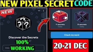 20-21 December Not Pixel Airdrop Secret Code Today | NotPixel Secrets Code | X and Y Secrets Code