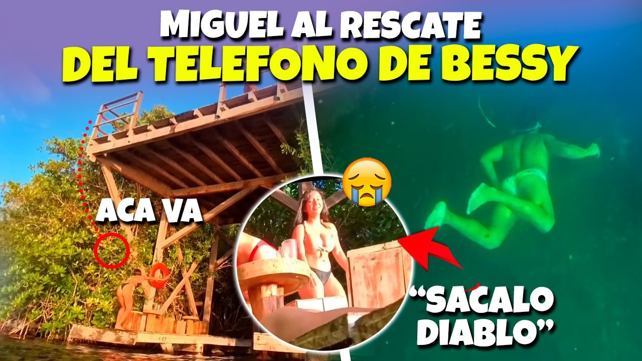 Por estar grabando un TIKTOK se le fue el teléfono al agua😥 Bessy llora porque lo acababa de comprar