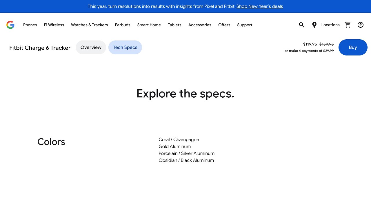 Fitbit Charge 6 Technical Specs · Store.google.com · 2026